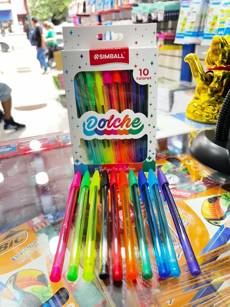 BOLIGRAFOS DE COLORES X10 - SIMBALL