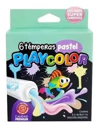 TEMPERAS X6 PASTEL - PLAYCOLOR
