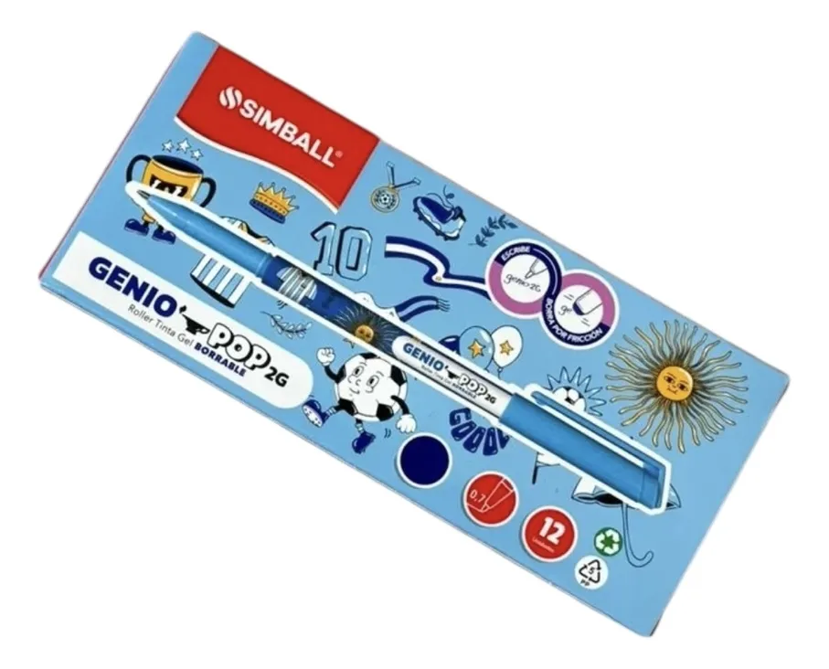LAPICERA BORRABLE FUTBOL - SIMBALL X UNIDAD